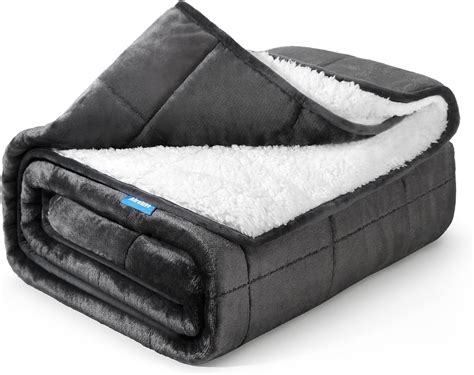 Amazon.com: Weighted Blanket 20 lbs 60x80 inches, Sherpa Fleece Throw ...