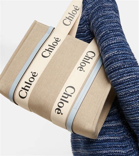 Chloe - Woody Medium canvas tote bag Chloe