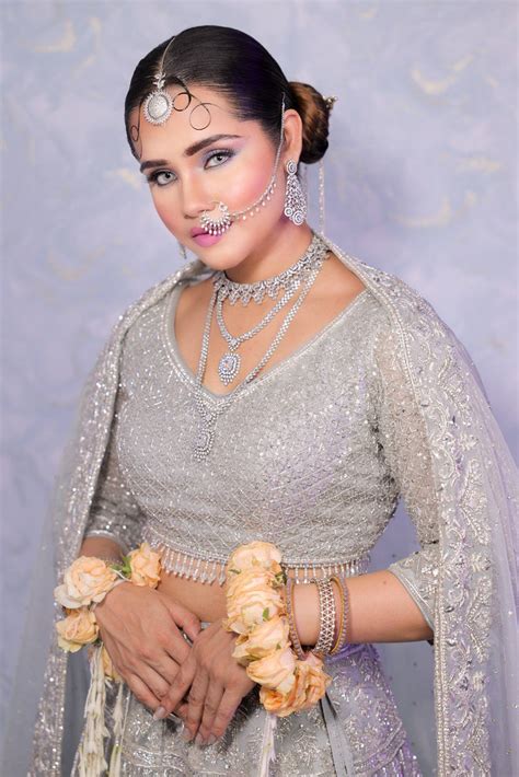 Elegance Unveiled: The Grey Net Reception Lehenga – TANU KHERA