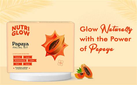 NutriGlow NATURAL'S Advanced Pro Formula Papaya Facial Kit (60gm) and ...