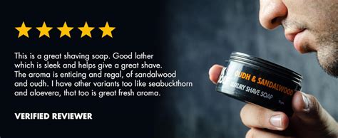 Pink Woolf Luxury Oudh & Sandalwood Shaving Soap For Nourishing And ...