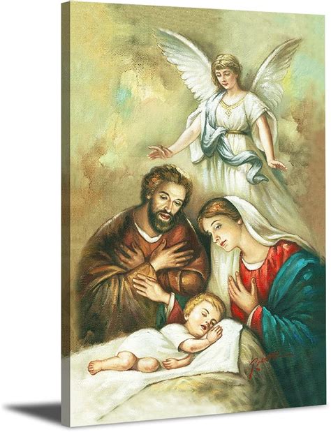 HONGRUIFAN Jesus Nativity Scene Wall Art - Print India | Ubuy