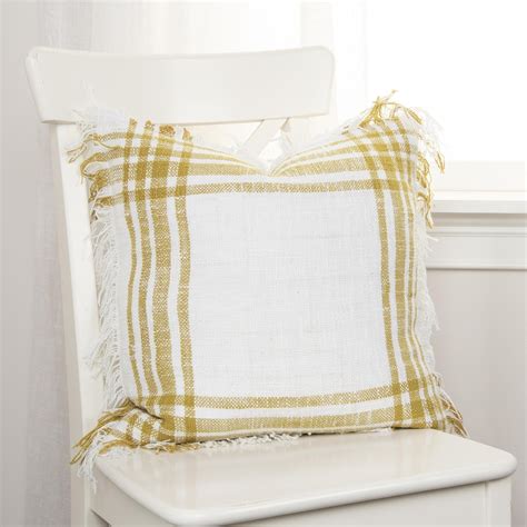 Woven Woven Cotton Plaid Decorative Throw Pillow - Pier 1