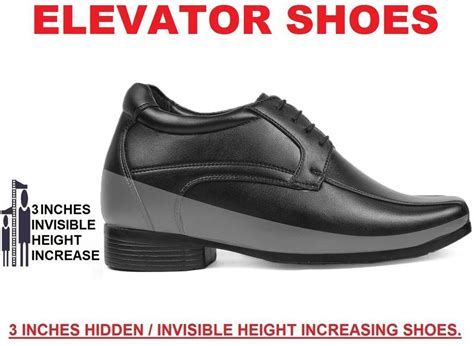 Fasczo Men's 3 Inches Hidden Height Increasing Lace-up Leather Formal ...