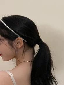 Faux Pearl Beaded Headband Elegant | SHEIN USA