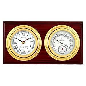 Buy Artshai Antique look wall clock weather station with temperature ...