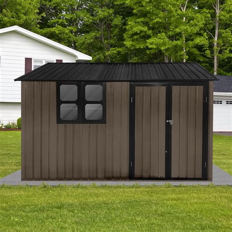 Amazon.com: Jintop 10x8 FT Sheds & Outdoor Storage,Metal Garden Shed ...