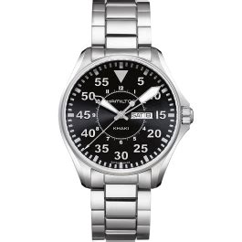 Khaki Aviation Pilot Day Date Quartz - Dial color:Black - H64611135 ...