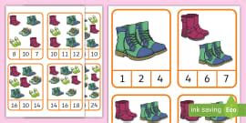 👉 Counting in 10s Matching Peg Activity - Twinkl