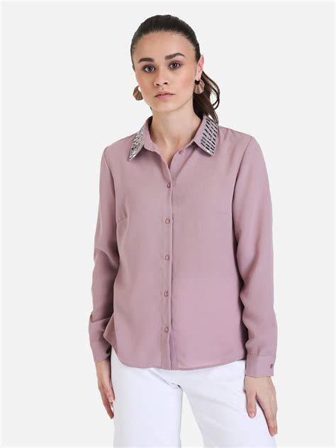 Embelished Collar Shirt – KAZO
