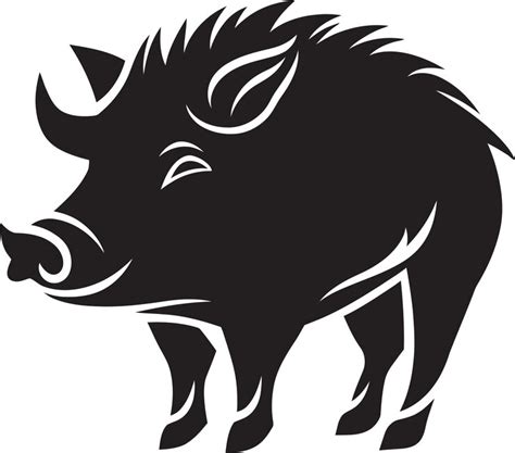 Rampant roar iconic boar emblem boar battleground wild boar vector ...