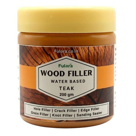 Fulora Wood Filler Teak | Water-Based, Eco-Friendly Hole, Crack & Grain ...