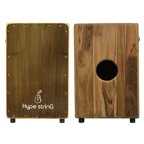 Hype String Solid Wood Adjustable Snare Cajon Box with Deep Bass and ...