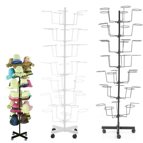 Buy 7 Tiers Hat Cap Display Retail Hat Cap Rack Rotating Spinner Metal ...