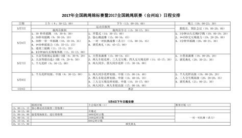 赛事 | 台州“赛事盛典”日程安排表-搜狐体育