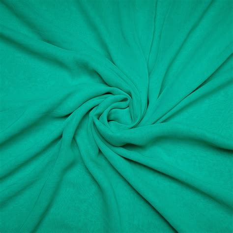 Buy Aqua Green Color Piece Dyed Viscose Georgette Fabric 68228/763 | FFAB