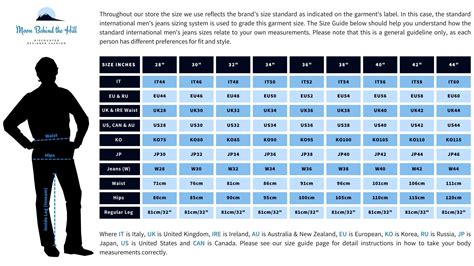 Size Conversion Chart Jeans at Bernard Baril blog