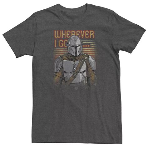 Big & Tall Star Wars: The Mandalorian Wherever I Go Gradient Lines Tee