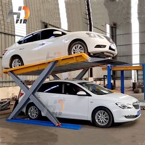 Car Storage Stackers Double Platform Mechanical Car Parking Lift Quad ...