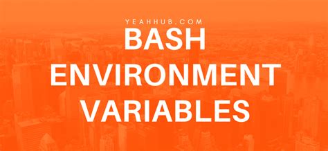 List of All Bash Environment Variables - Linux 2018 - Yeah Hub