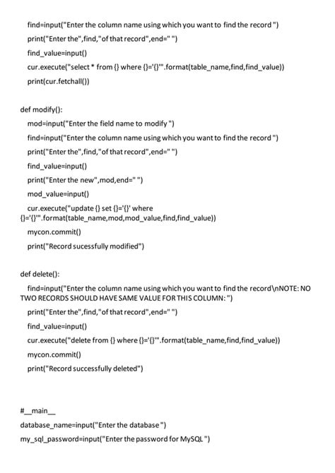 Image result for Class 12 Project Python Format-Table