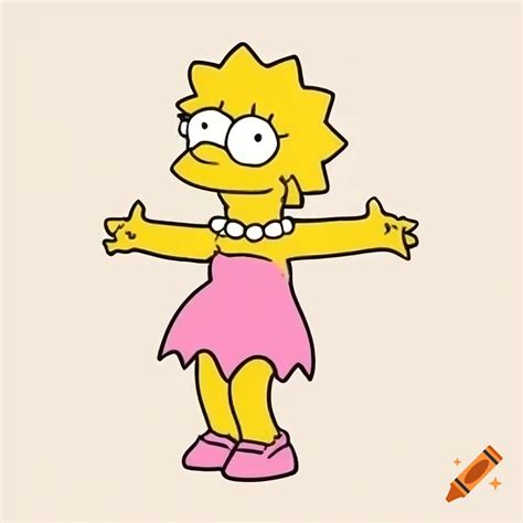 Lisa simpson standing with her back turned on Craiyon