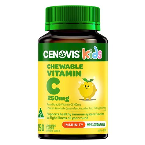Cenovis Kids Chewable Vitamin C 250mg Lemonade 150 Tablets | Healthylife
