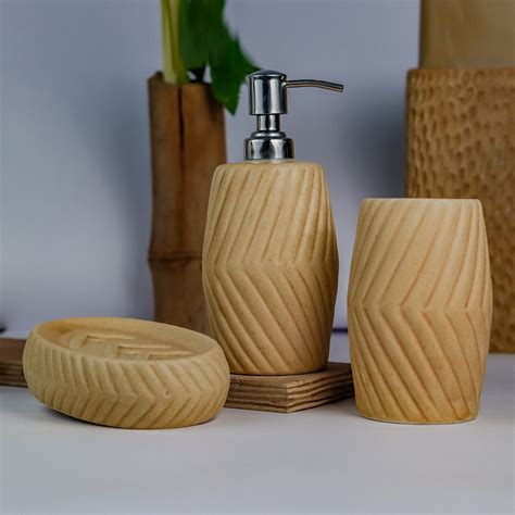 Kaolinite Ceramic Bathroom Accessories Set for Utility and Bathroom ...