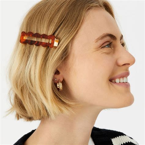 Accessorize London Women'S Tort Wavey Tortoise Shell Barette Hair Clip ...