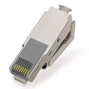 OROOBA® 1X(2Pcs Cat6A Shielding Crystal Head Rj45 Connector Metal ...