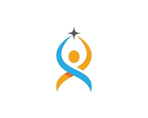 Human character logo sign | Premium Vector