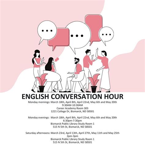 Evening English Language Conversation Hour , Bismarck Veterans Memorial ...