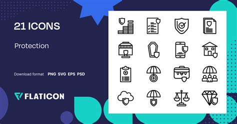 Protection Icon Pack | Detailed Outline | 21 .SVG Icons