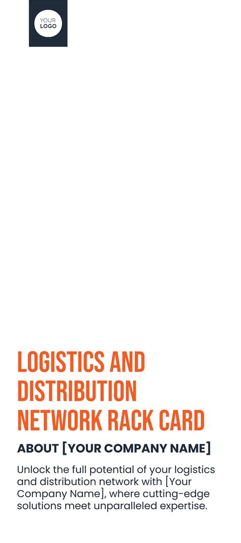 Free Logistics and Distribution Network Rack Card Template to Edit Online