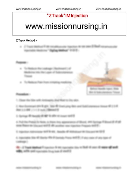 SOLUTION: Z track intramuscular injection method - Studypool