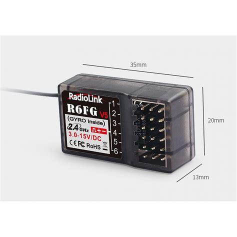 Radiolink RC4GS V3 remote with R6FG 6 Channels Receiver with built in Gyro