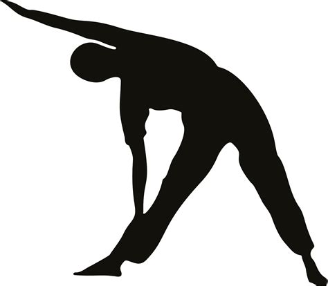 OnlineLabels Clip Art - Yoga Pose Silhouette - Clip Art Library