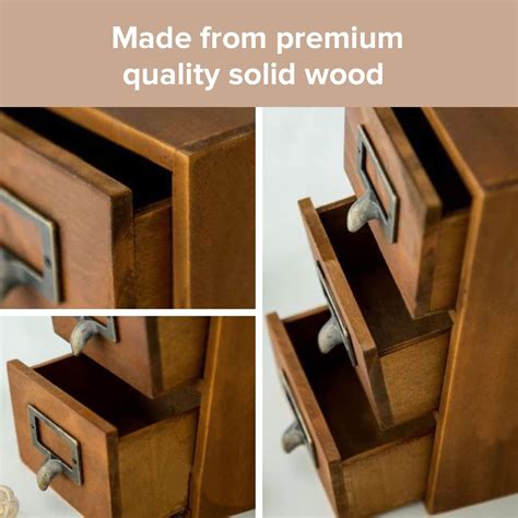 Buy Mini Vintage Desktop Drawers - 3 Drawer Desktop Organizer - Rustic ...