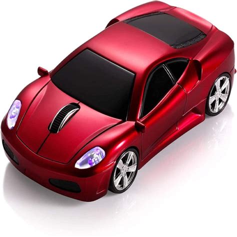 HIVAGI® Wireless Car Mouse 2.4GHz Cool Sports Car Shape Mouse With USB