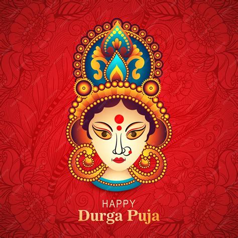 Durga pooja festival wensen kaart vakantie afbeelding achtergrond ...