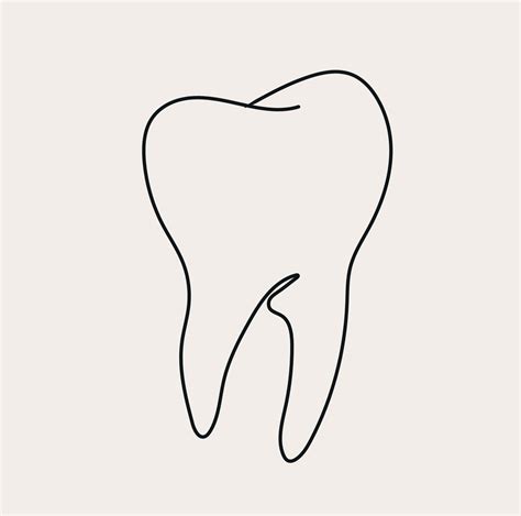 Minimalist Dentist Line Art, Teeth Tooth Outline Drawing, Dental Clinic ...