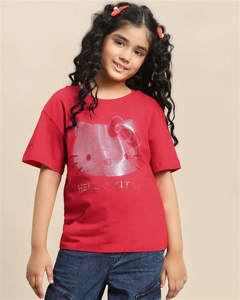 Hello Kitty Printed Relax Fit Tshirt For Girls – Kidsville