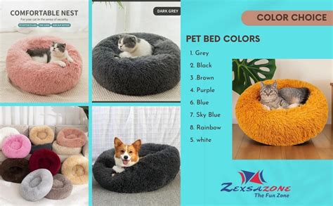 ZEXSAZONE The Round Donut Grey Black Color Luxury Sofa Round Foam Faux ...