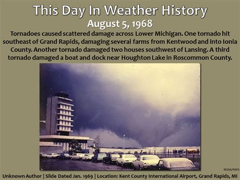Weather History: Tornadoes on August 5, 1968