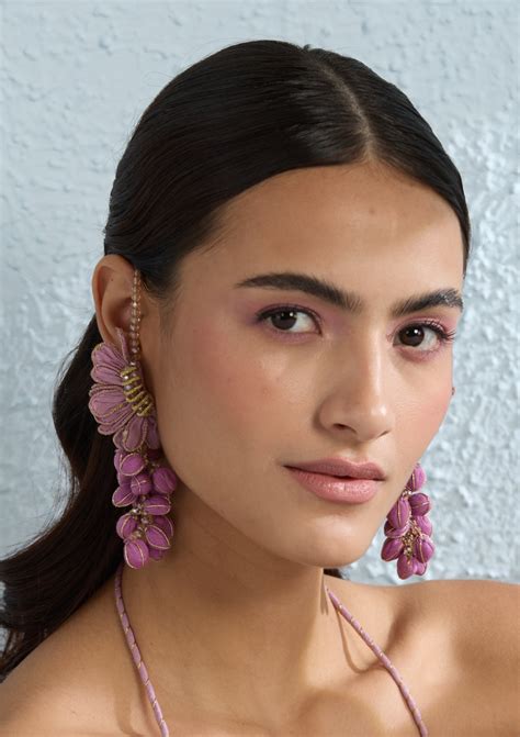 Shop Wine Floral Earrings Online