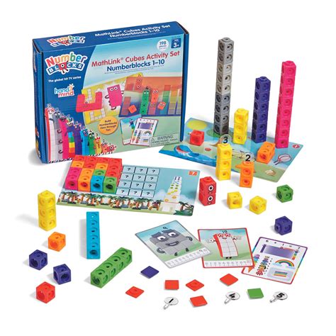 hand2mind MathLink Cubes Numberblocks TMA2 1-10 Activity Set, 30 ...