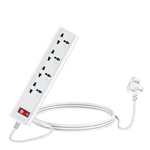 Intex 4 Socket Power Surge Protector Extension Board | 1500W Load, 10A ...