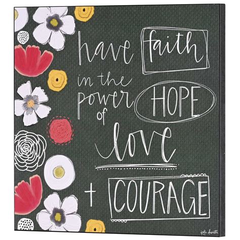 Dicksons PLK1212-965 Have Faith In The Power Of Hope And Love Floral ...
