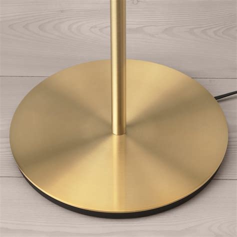 RINGSTA / SKAFTET floor lamp, white/brass - IKEA