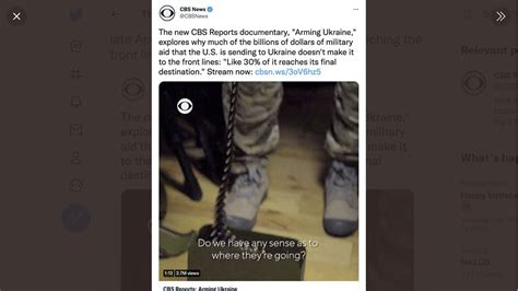 CBS News deletes tweet claiming only 'like 30%' of US military aid for ...